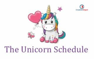 Unicorn Themed Blank Homeschool Schedule