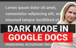 How to turn on dark mode in Google Docs